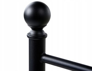 Beliani Łóżko Metal DINARD 120 x 200 cm Czarny 8