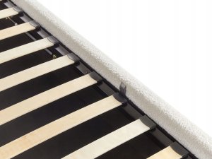 Beliani Łóżko z pojemnikiem bez zagłówka Boucle DINAN 160 x 200 cm Złamana biel 8