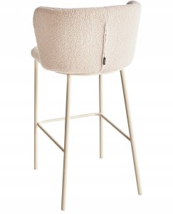 Beliani Zestaw 2 krzeseł barowych MINA II Boucle Jasnobeżowy 6