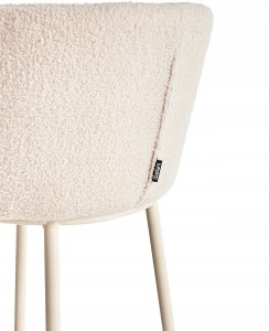 Beliani Zestaw 2 krzeseł barowych MINA II Boucle Jasnobeżowy 8