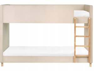 Beliani Łóżko piętrowe Welur CHOCQUES 90 x 200 cm Jasnobeżowy 5