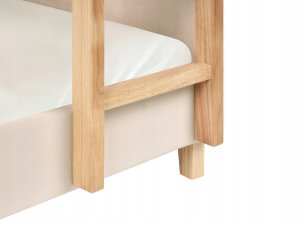 Beliani Łóżko piętrowe Welur CHOCQUES 90 x 200 cm Jasnobeżowy 9