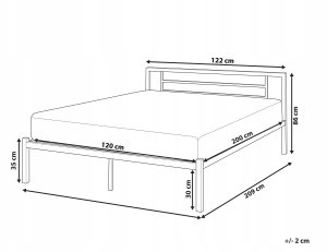 Beliani Łóżko Metal CUSSET 120 x 200 cm Czarny 3