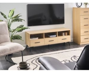 Beliani Szafka RTV KITIMAT Jasnobrązowy 3