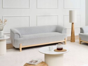 Beliani Sofa dla 3 osób ALNOR Jasnoszary 2