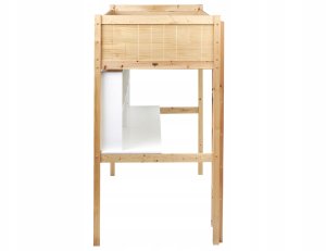 Beliani Łóżko na antresoli z biurkiem Drewno sosnowe FOUCAMONT 90 x 200 cm Jasnobrązowy 5