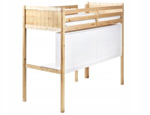 Beliani Łóżko na antresoli z biurkiem Drewno sosnowe FOUCAMONT 90 x 200 cm Jasnobrązowy 6