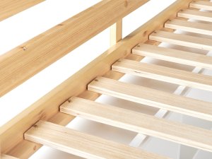 Beliani Łóżko na antresoli z biurkiem Drewno sosnowe FOUCAMONT 90 x 200 cm Jasnobrązowy 9