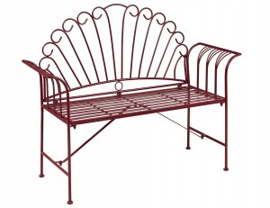 Beliani Zestaw mebli balkonowych CAVINIA Metal Burgundowy 4