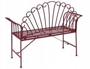 Beliani Zestaw mebli balkonowych CAVINIA Metal Burgundowy 6