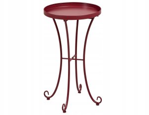 Beliani Zestaw mebli balkonowych CAVINIA Metal Burgundowy 7