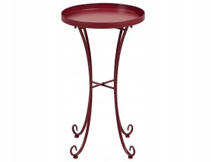 Beliani Zestaw mebli balkonowych CAVINIA Metal Burgundowy 8