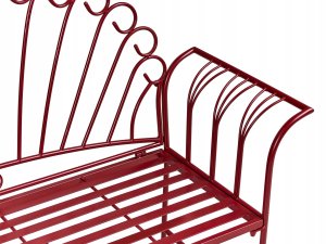 Beliani Zestaw mebli balkonowych CAVINIA Metal Burgundowy 9