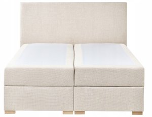 Beliani Łóżko kontynentalne z pojemnikiem MAJOR 140 x 200 cm Jasnobeżowy 5