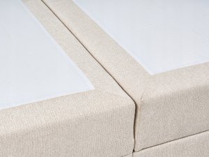 Beliani Łóżko kontynentalne z pojemnikiem MAJOR 140 x 200 cm Jasnobeżowy 8