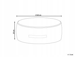 Beliani Puf YULLE Welur Żółty 3