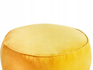 Beliani Puf YULLE Welur Żółty 4