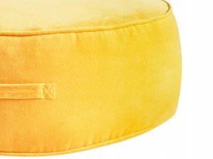 Beliani Puf YULLE Welur Żółty 5