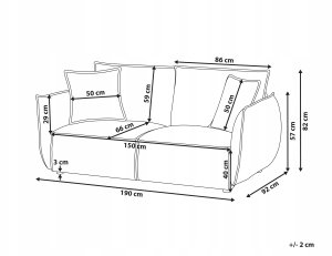 Beliani Sofa dla 3 osób KUNES Jasnozielony 3