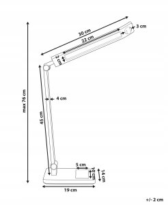 Lampka biurkowa Beliani Lampa biurkowa LED LEPUS Z czujnikiem ruchu Srebrny 3