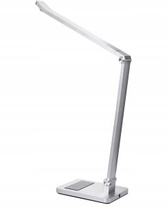 Lampka biurkowa Beliani Lampa biurkowa LED LEPUS Z czujnikiem ruchu Srebrny 6