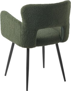 Beliani Zestaw 2 krzeseł do jadalni SANILAC Boucle Ciemnozielony 6