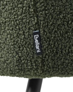 Beliani Zestaw 2 krzeseł do jadalni SANILAC Boucle Ciemnozielony 9