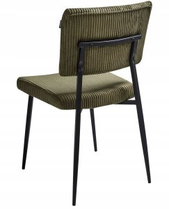 Beliani Zestaw 2 krzeseł do jadalni STURGIS Sztruks Oliwkowy 5