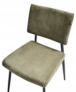 Beliani Zestaw 2 krzeseł do jadalni STURGIS Sztruks Oliwkowy 7