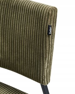 Beliani Zestaw 2 krzeseł do jadalni STURGIS Sztruks Oliwkowy 8