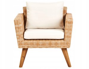 Beliani Zestaw ogrodowy ze stolikiem dla 5 osób VITTORIA XL Technorattan Złamana biel 11