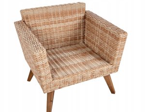 Beliani Zestaw ogrodowy ze stolikiem dla 5 osób VITTORIA XL Technorattan Złamana biel 14