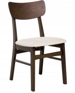 Beliani Zestaw 2 krzeseł do jadalni ANOKA Drewno Ciemny brąz/ beżowy 4