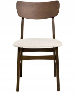 Beliani Zestaw 2 krzeseł do jadalni ANOKA Drewno Ciemny brąz/ beżowy 5