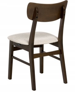 Beliani Zestaw 2 krzeseł do jadalni ANOKA Drewno Ciemny brąz/ beżowy 6