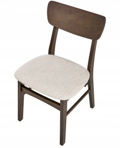 Beliani Zestaw 2 krzeseł do jadalni ANOKA Drewno Ciemny brąz/ beżowy 7