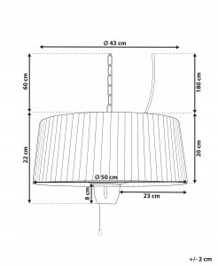 Beliani Promiennik na podczerwień wiszący ASCEA 1500 W Czarny 3