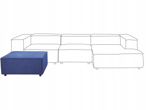 Beliani Otomana ARDAL Sztruks Ciemnoniebieski 4