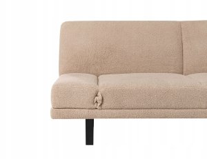 Beliani Sofa rozkładana dla 2 osób YORK Boucle Piaskowy 9