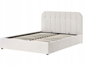 Beliani Łóżko z pojemnikiem CHALLANS 160 x 200 cm Złamana biel 4