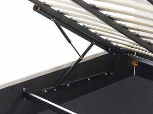 Beliani Łóżko z pojemnikiem CHALLANS 160 x 200 cm Złamana biel 9