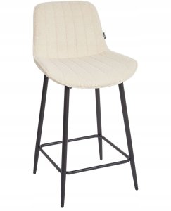 Beliani Zestaw 2 krzeseł barowych DUBROVNIK Boucle Jasnobeżowy 5