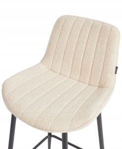 Beliani Zestaw 2 krzeseł barowych DUBROVNIK Boucle Jasnobeżowy 8