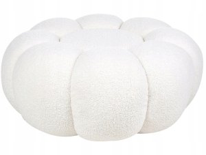 Beliani Puf BEAUFORT Boucle Złamana biel 4