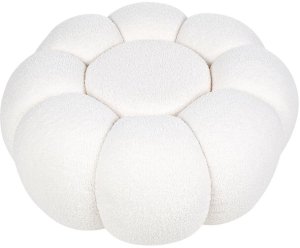 Beliani Puf BEAUFORT Boucle Złamana biel 5