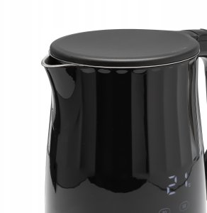 Czajnik Feel-Maestro Huslog ryflowany czajnik z panelem dotykowym czarny 1,7L 2200W 4