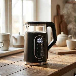 Czajnik Feel-Maestro Huslog czajnik szklany z panelem dotykowym czarny 1,7L 2200W 2