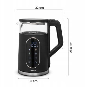 Czajnik Feel-Maestro Huslog czajnik szklany z panelem dotykowym czarny 1,7L 2200W 8
