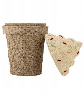 Bloomingville Cillie Kosz z pokrywą Naturalny Lilia wodna 2