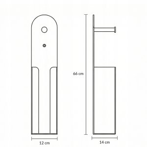Jysk Stojak na papier toaletowy z uchwytem URVA, 66 cm 12